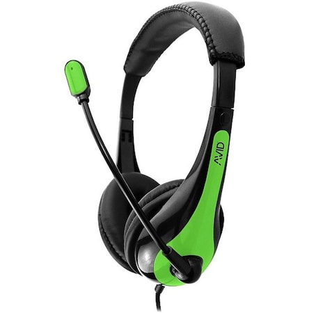 Ergoguys AVID AE-36 HEADSET WITH NOISE CANCELLING MIC & 3.5MM PLUG GREEN 1EDUAE36GREEN