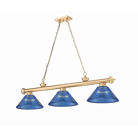 Z-Lite Cordon Heritage Brass 3 Light Billiard 2306-3HBR-ARDB