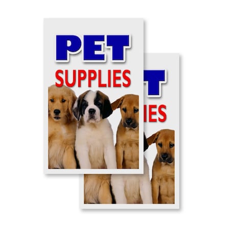 Signmission Pet Supplies, Vinyl Decals Only 24 Inch x 36 Inch, Vinyl Decal, 2PK DSB-2436-2PACK-Pet Supplies