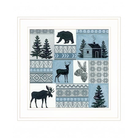 Homeroots Cabin in the Woods 2 White Framed Print Wall Art 407621