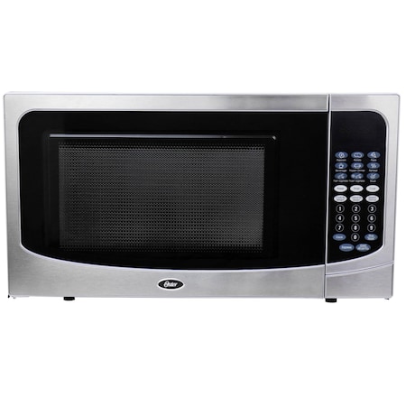 Oster 1.6 Cubic Ft. 1000 Watt Countertop Microwave Oven in Silver OGB91601