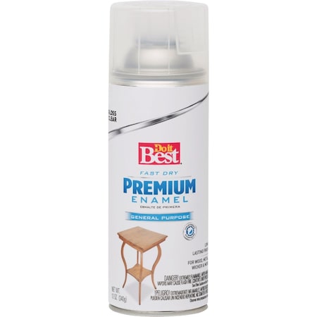 Do It Best Premium Enamel 12 Oz. Gloss Spray Paint Clear 203466D