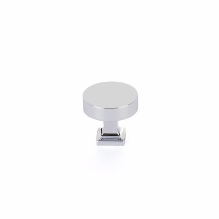 Schaub 1-1/4in Diameter Haniburton Cabinet Knob with Square Base Polished Chrome Finish 469-26