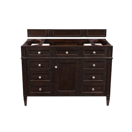 James Martin Vanities Vanity, without top, Burnished Mahogany, 47.8 in W x 22.9 in D, 650-V48-M-BNM