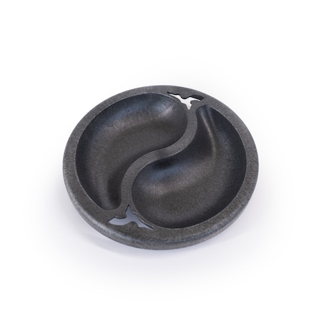 Hs Chile Doble, double sided Ramekin, 4.5 oz each side, Charcoal, 24 each/case HS1070CH