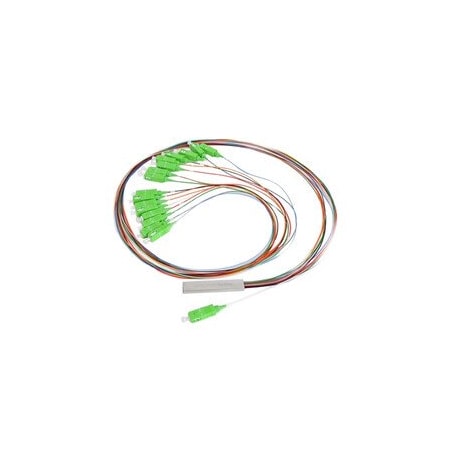 Cable Wholesale 1x16 PLC with Fan Out and SC/APC Connectors. 15F2-21116