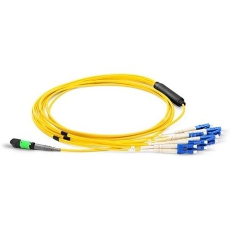 Axiom Mpo Female To 4 Lc Singlemode 9/125 Fiber Optic Breakout Cable MP8LCSMR1M-AX