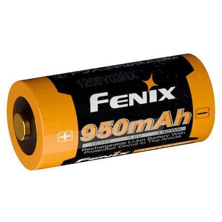 Fenix Lighting USB Rechargeable Battery, 650mAh, 16340 ARB-L16-950P
