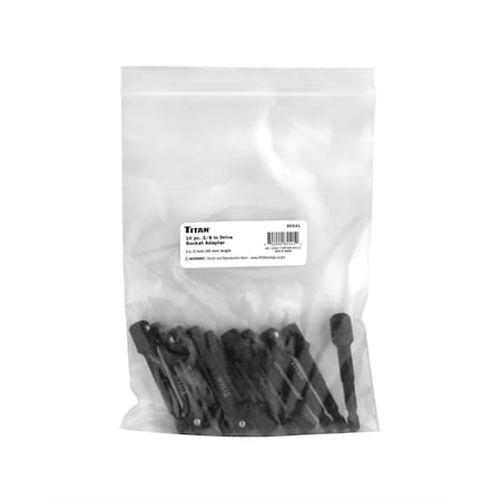 Titan 10 Pk. 3/8 In. Dr. 2-1/2 In. Socket Adapter 85541