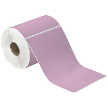 Tape Logic 4 x 6 1/2in Pink Desktop Direct Thermal Label, 12PK THD403