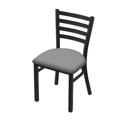 Holland Bar Stool Co 400 Jackie 18" Chair with Black Wrinkle Finish and Canter Folkstone Grey Seat 40018BW007