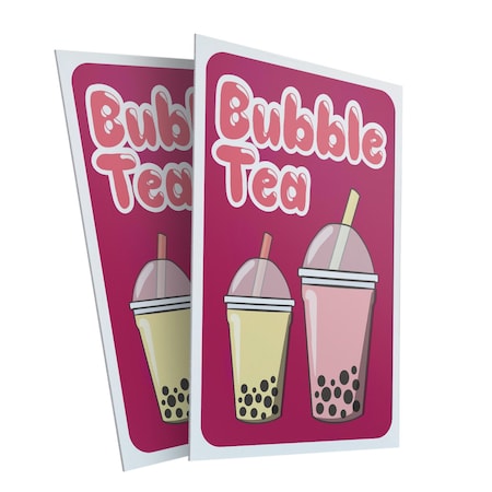 Signmission Bubble Tea, Plastic Signs Only 24 Inch x 36 Inch, Corrugated Plastic, 2PK CSB-2436-2PACK-30351