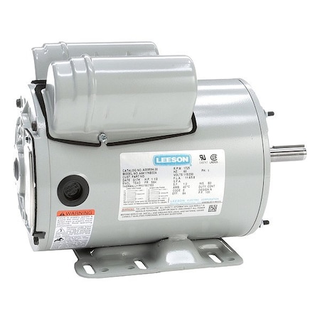 Leeson Farm Duty Motor, Capacitor-Start/Run, 1 1/2 HP, 115/230V AC, 1,725 Nameplate RPM, 56H Frame A009594.00