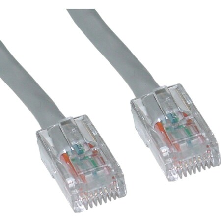 Cable Wholesale Cat5e Gray Copper Ethernet Patch Cable, Bootless, POE Compliant, 1 foot 10X6-12101