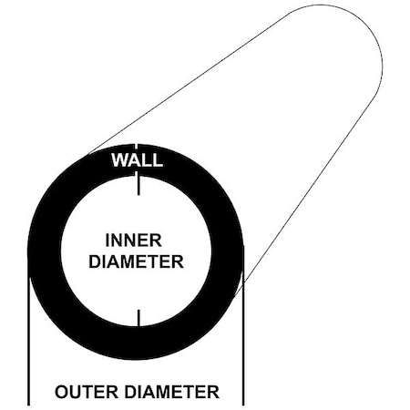 Zoro Select 0.5" OD x 0.188" Wall x 0.124" ID Alloy Steel Round Tube 4130-Cond. N Seamless 21420_24_0