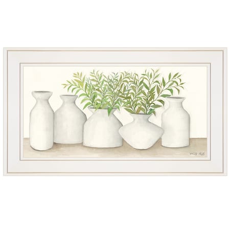 Homeroots Simplicity in White II White Framed Print Wall Art 404778