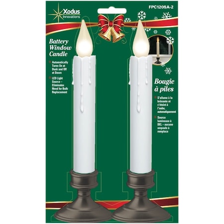 Xodus 2.5''x8''Hx1.5''D Aged Bronze Base Battery Operated Hot Spot Candle W/ 6 Hour Repeating Timer, 2PK FPC1506A-2