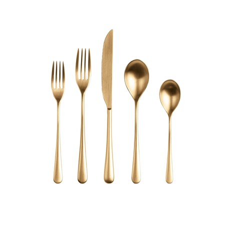 Mepra Neve Flatware Set - 5 Pieces - Ice Gold 102522005OI