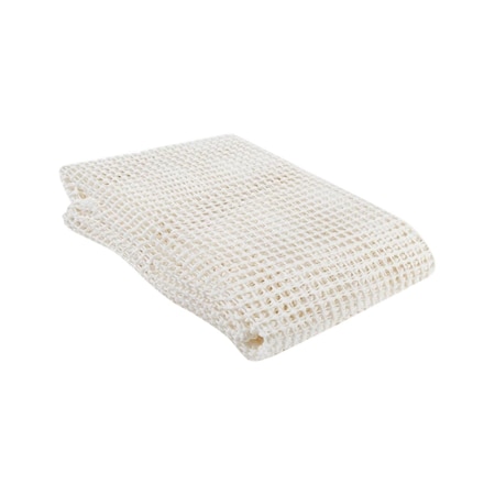 Homeroots 4' x 6' Ivory Striped Weave Non Slip Rug Pad 392330