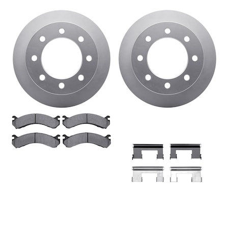Dynamic Friction Co DFC GEOSPEC Coated Rotors with 5000 Brake Pads - Ceramic and Hardware 4512-48118