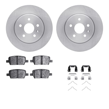 Dynamic Friction Co DFC Rotors with EURO 5000 Ceramic Brake Pads includes Hardware 6612-65077