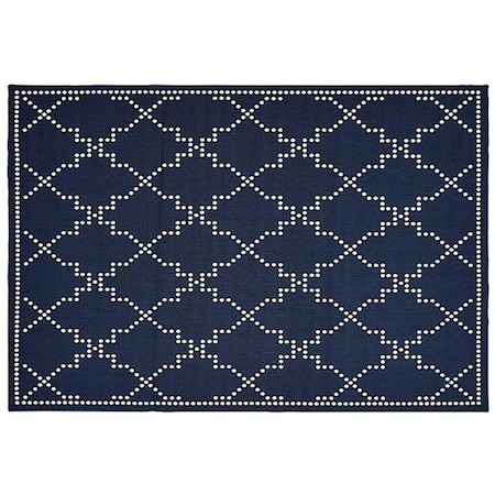 Oriental Weavers Marina Indoor Outdoor Outdoor Geometric Rectangle Area Rug, Navy - 5 ft. 3 in. x 7 ft. 6 in. M7765B160230ST