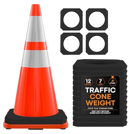 Xpose Safety Traffic Cone Weight, 7 lbs., 12PK TCW-7LB-12-X