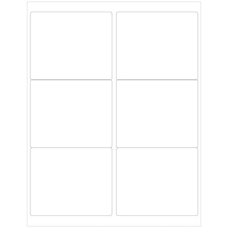 Elevate Packaging 4 x 3.33 in. Compostable Rectangle Labels, Blank Layflat Sheets, Clear, 25PK LC1081