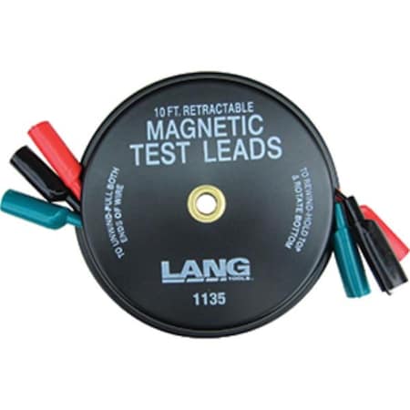 Lang 3 x 10 ft. Magnetic Retractable Test Leads LNG-1135