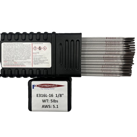 Star Tech Weld Stainless Steel E316L-16 Stick Welding Electrode 1/8" X 14" 5LBS Stick Welding Rod, 1/8" 2 Pounds E316L-16-125-5