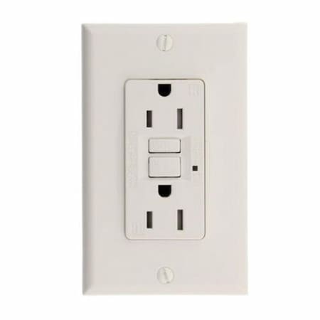 Bright-Way 15A White Tamper Resistant GFCI Outlet GFCI15WH