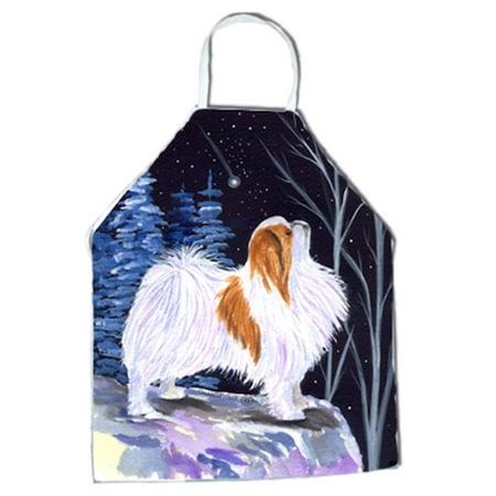 Carolines Treasures Starry Night Japanese Chin Apron - 27 x 31 in. SS8363APRON