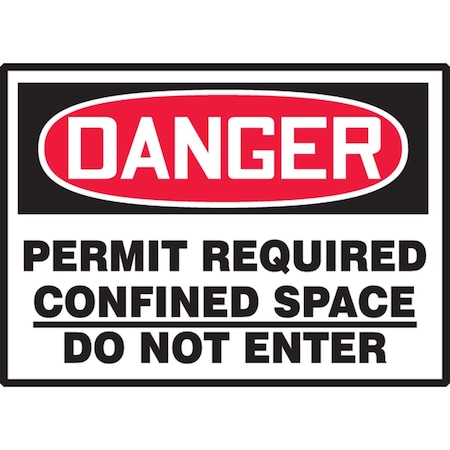 Accuform OSHA DANGER SAFETY LABEL PERMIT LCSP264XVE
