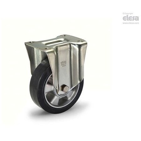 Elesa 452785 Medium-heavy duty castors Elastic rubber coating, Fixed plate bracket 452785