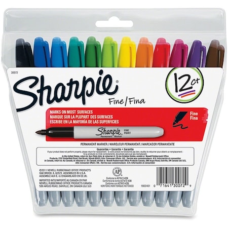 Sharpie Markers, Black, Blue, Turquoise, Green, Lime, Aqua, Yellow, Orange, Red, Berry, Purple, Brown 30072