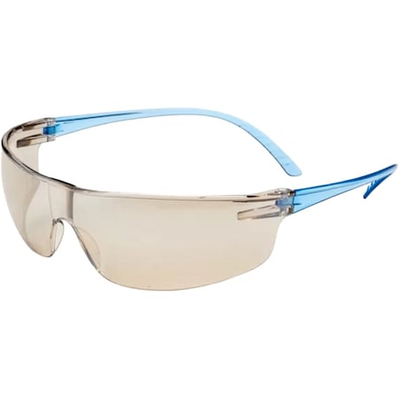 Uvex Rimless Safety Glasses with Blue Frame, I/O Lens with Anti-Scratch Coating and Hardcoat SVP207