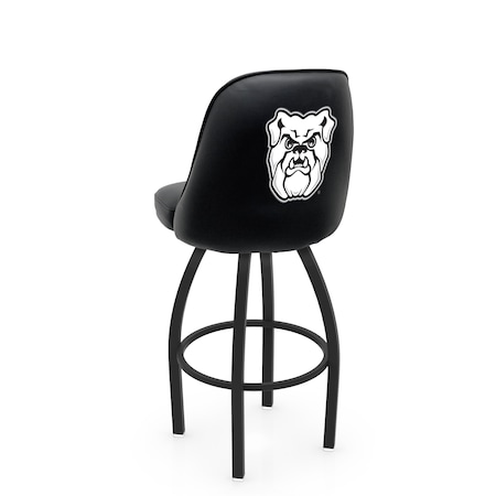 Holland Bar Stool Co Logo Grizzly Butler 36 in. Swivel Bar Stool with Black Wrinkle Finish L048