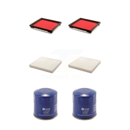 Pur 2x Air + 2x Cabin + 2x Engine Oil Filter 6 Total Kit For INFINITI G37 G35 QX50 EX35 G25 KFM-100863