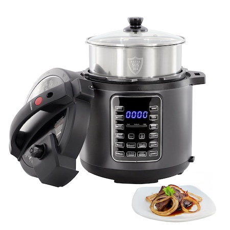 Megachef 6 Quart 11-in-1 Electric Pressure Cooker, Multi-Cooker with Stainless Steel Crock 750123577M