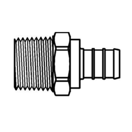 American Granby PEX MALE ADP NL 3/4PX3/4MIP NLCBXMC44