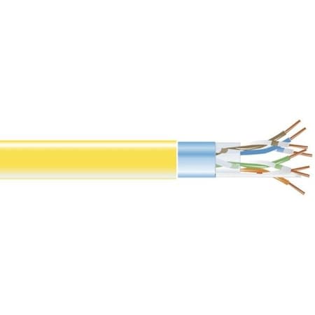 Black Box CAT5e 350-MHz Solid Ethernet Bulk Cable - Shielded F/UTP, CMR PVC, Yellow, 1000-ft. EVNSL0504A-1000