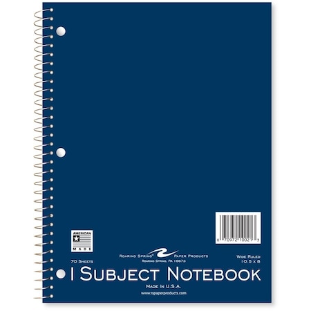 Roaring Spring Paper Products One Subject Notebook - 70 Sheets Per Book 10021