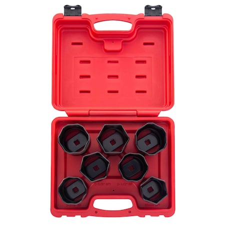 Sunex 1/2 in Drive Sae & Metric Wheel Bearing Locknut 7-Piece Socket Set 2847