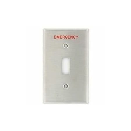 Leviton Switch Wallplate, Standard Size, Gang 1, Brushed Stainless Steel 84001-E40
