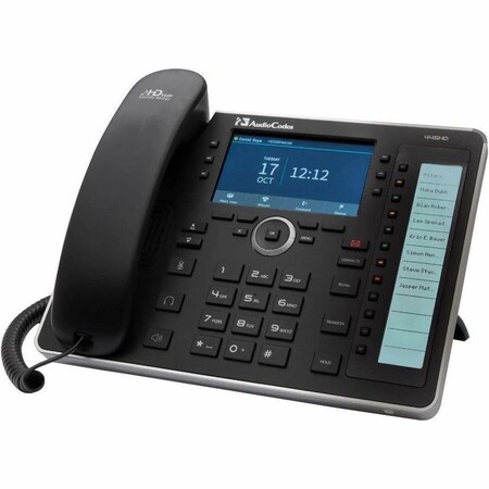 Audiocodes SFB 445HD IP-Phone PoE GbE black with integrated BT and Wi-Fi and an external power supply black UC445HDEPSG-DBW