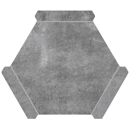 Apollo Tile Aureole 8.66 in. x 9.84 in. Matte Coin Gray Porcelain Hexagon Wall and Floor Tile (8.07 sq ft/case) - 18 Sheets ENC88LANWHTA