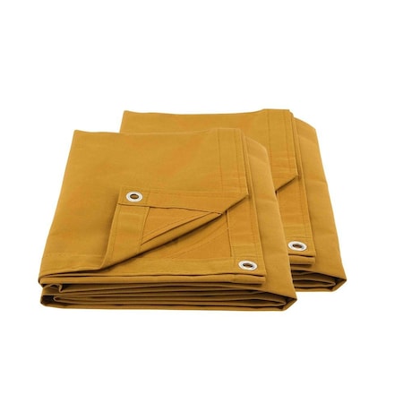 Mytee Products 16ft x 20ft Canvas Tarp - Tan, 2PK CT16-20-Tx2