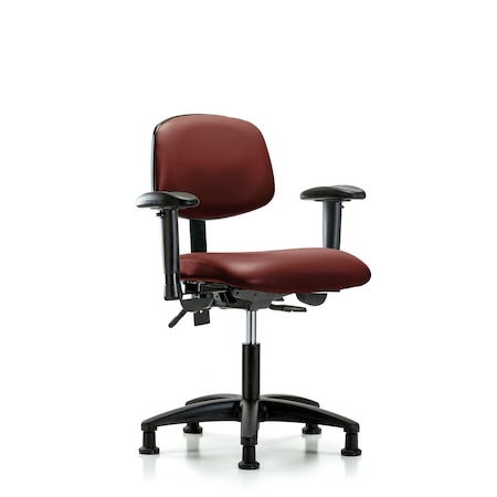 Blue Ridge Ergonomics Vinyl Chair, Vinyl, Adjustable Arms BR-VDHCH-RG-T0-A1-RG-8815