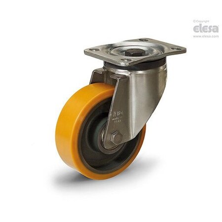 Elesa 451421 Medium-heavy duty castors Mould-on polyurethane coating plate bracket 451421