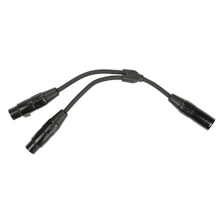 Boombox 6 in. Y Cable Splitter Tour Grade XLR BO588335